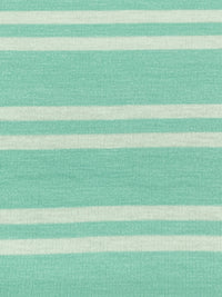 Robin Egg Blue/Off-White Rayon/Lycra Horizontal Stripe Jersey Knit 58W