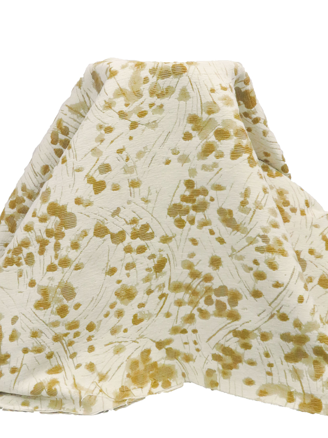 Bone/Sand/Muted Goldenrod/Stone Terrace 100% Polyester Abstract Organic Weave Tapestry Jacquard Upholstery Woven 56W