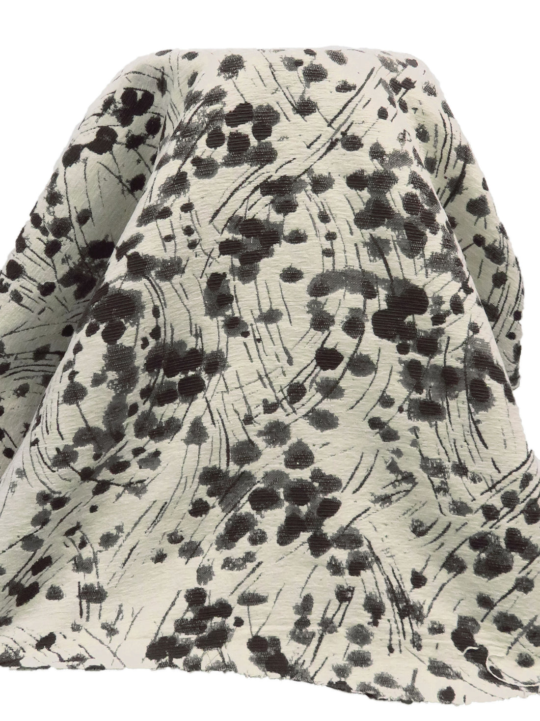 Bone/Betel Nut/Dim Gray 100% Polyester Abstract Organic Weave Tapestry Jacquard Upholstery Woven 56W