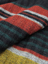 Dark Evergreen/Goldenrod/Sweet Potato/Multi Polyester/Lycra Horizontal Stripe Print Rib Sweater Knit 56W