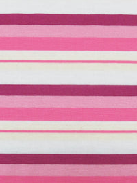 Bubblegum/Mulberry/Cream/Multi Polyester/Cotton/Lycra Horizontal Stripe Jersey Knit 58W