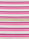 Bubblegum/Mulberry/Cream/Multi Polyester/Cotton/Lycra Horizontal Stripe Jersey Knit 58W