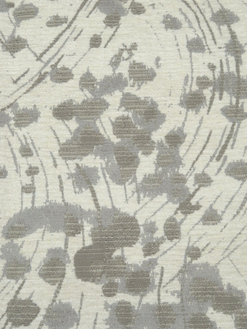 Bone/Stone Terrace/Silver 100% Polyester Abstract Organic Weave Tapestry Jacquard Upholstery Woven 56W