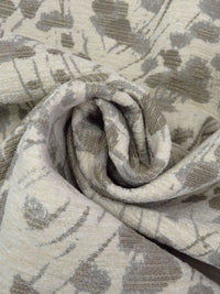 Bone/Stone Terrace/Silver 100% Polyester Abstract Organic Weave Tapestry Jacquard Upholstery Woven 56W