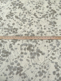 Bone/Stone Terrace/Silver 100% Polyester Abstract Organic Weave Tapestry Jacquard Upholstery Woven 56W