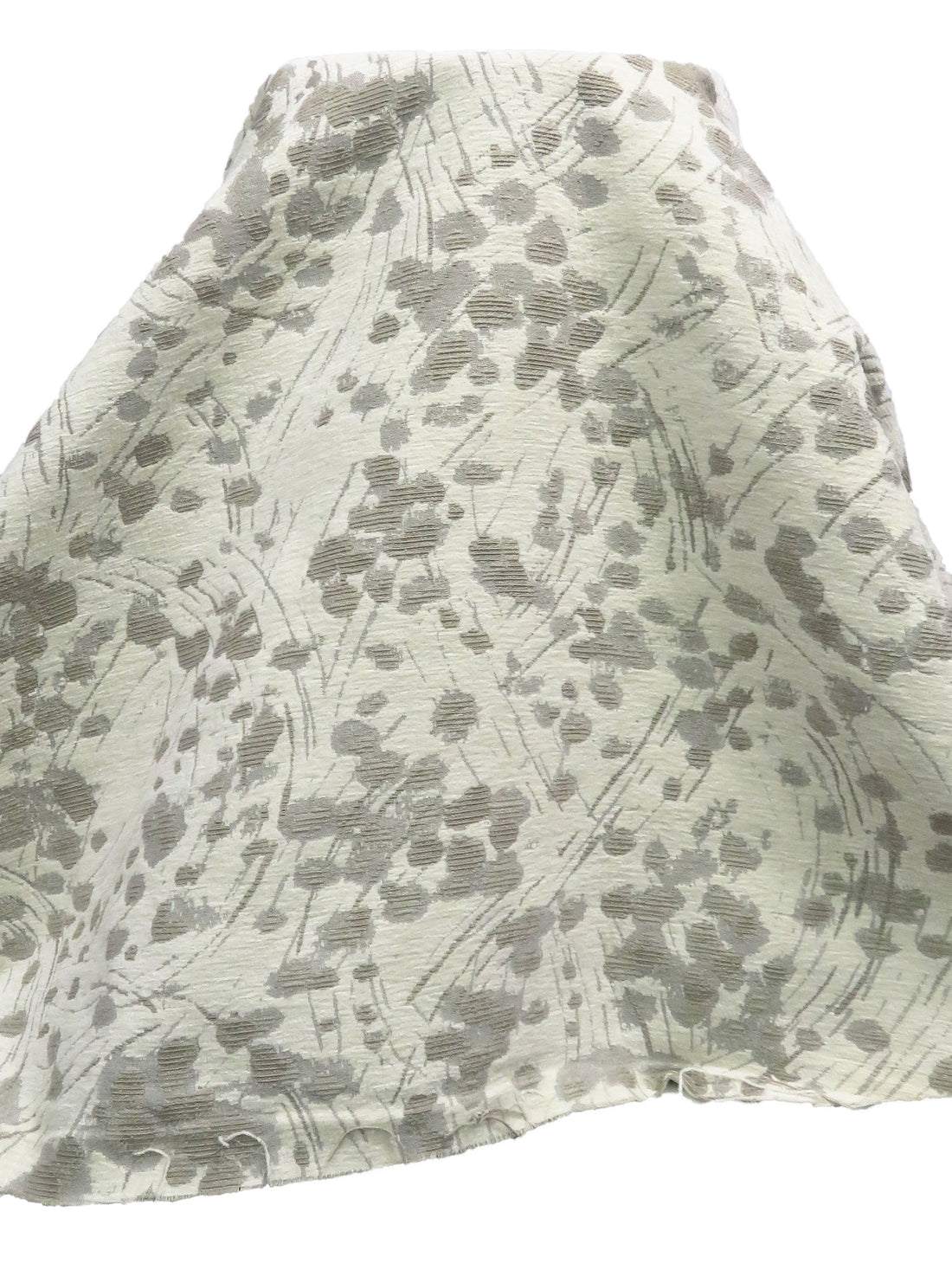 Bone/Stone Terrace/Silver 100% Polyester Abstract Organic Weave Tapestry Jacquard Upholstery Woven 56W