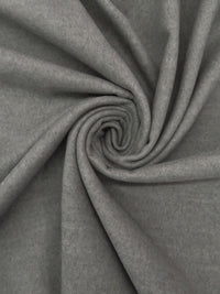 Asphalt Gray Polyester/Viscose/Elastane Brushed Coating - Imported From Italy - 56W