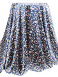 Space Cadet Blue/Sage/Salmon/Multi Polyester/Lycra Floral Print Stretch Charmeuse 58W