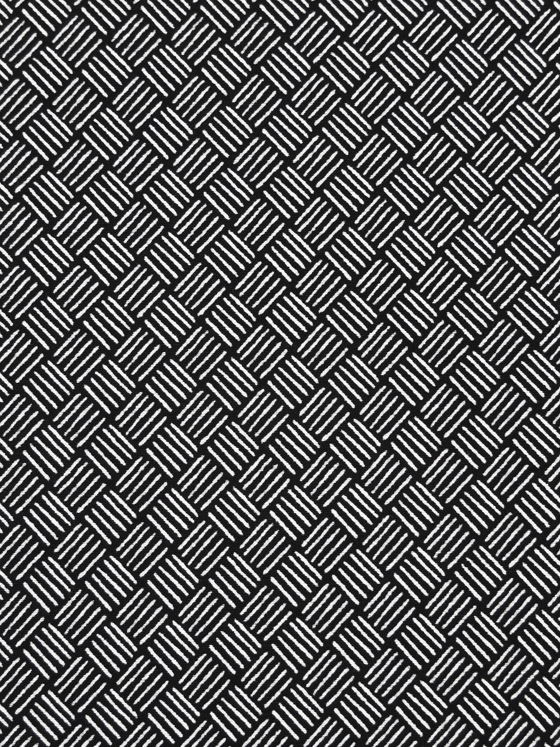 Black/White Rayon/Nylon/Lycra Geometric Line Print Stretch Bengaline Suiting 58W