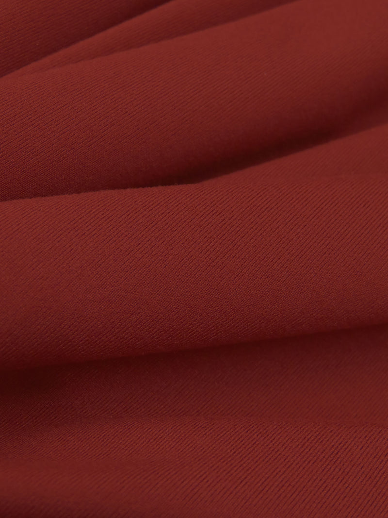 Rust Recycled Polyester/Spandex Brushed Activewear Knit - Corbeaux Clothing - 58W