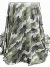 Artichoke/Muted Black/Seal Gray/Chalk Polyester/Lycra Camouflage Print French Terry Knit 60W