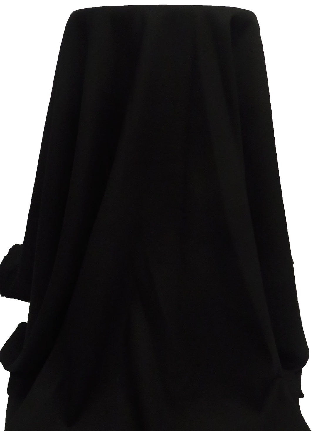 Black Cotton/Lycra Twill Doubleweave Stretch Suiting - NY Designer - 52W