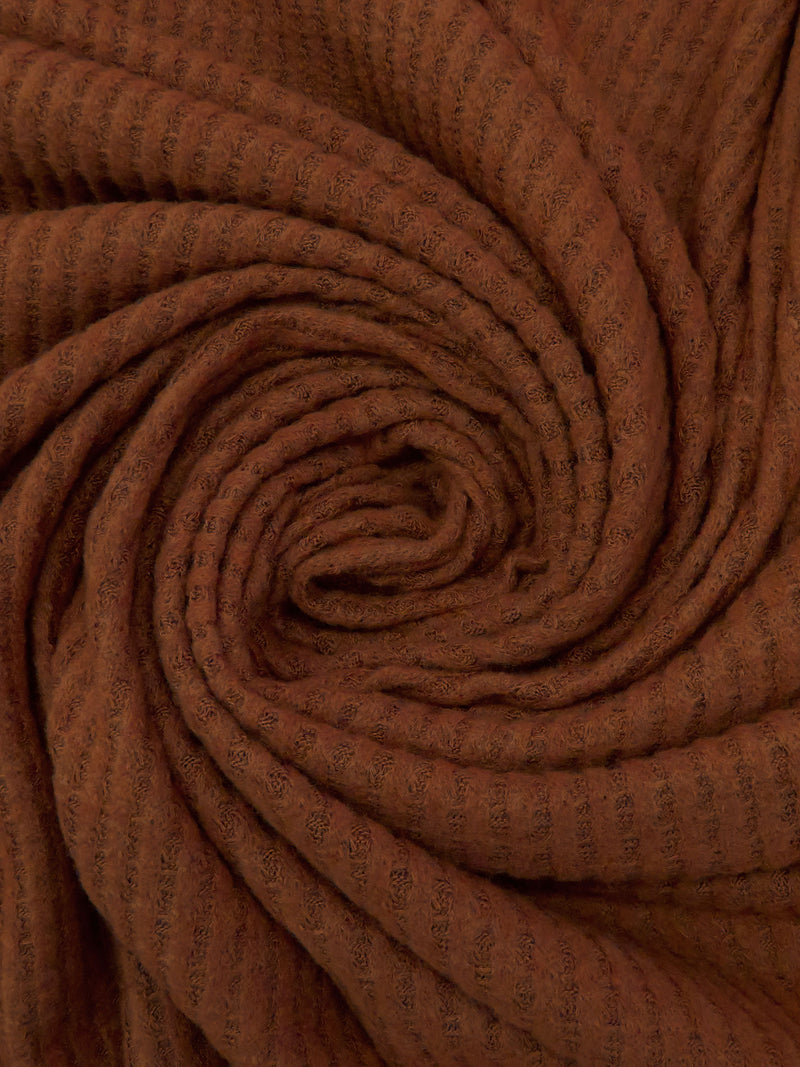 Cinnamon Rayon/Polyester/Lycra Waffle Weave Sweater Knit 56W
