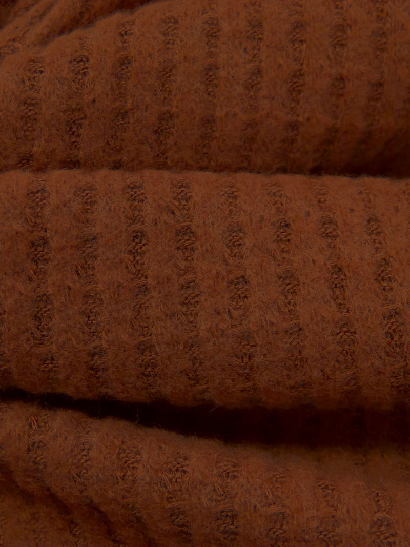 Cinnamon Rayon/Polyester/Lycra Waffle Weave Sweater Knit 56W