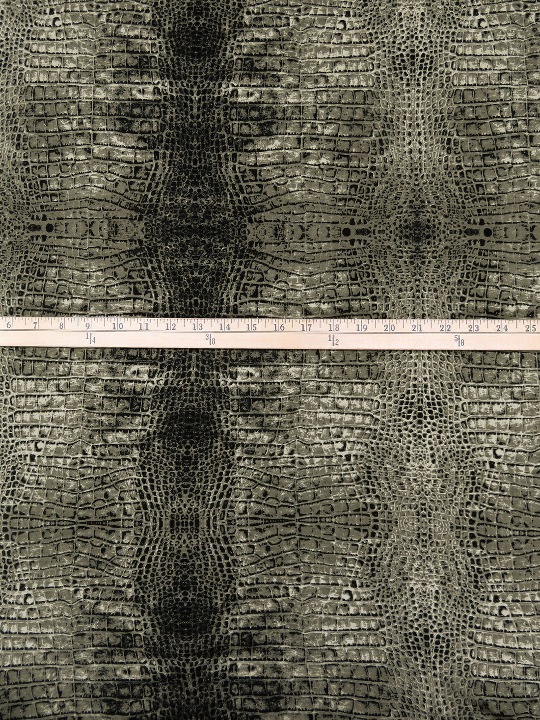 Muted Sage Gray/Black Rayon/Lycra Scales Print Jersey Knit - Imported From Italy - 60W