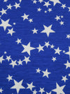 True Blue/White Rayon/Lycra Star Print Jersey Knit 58W