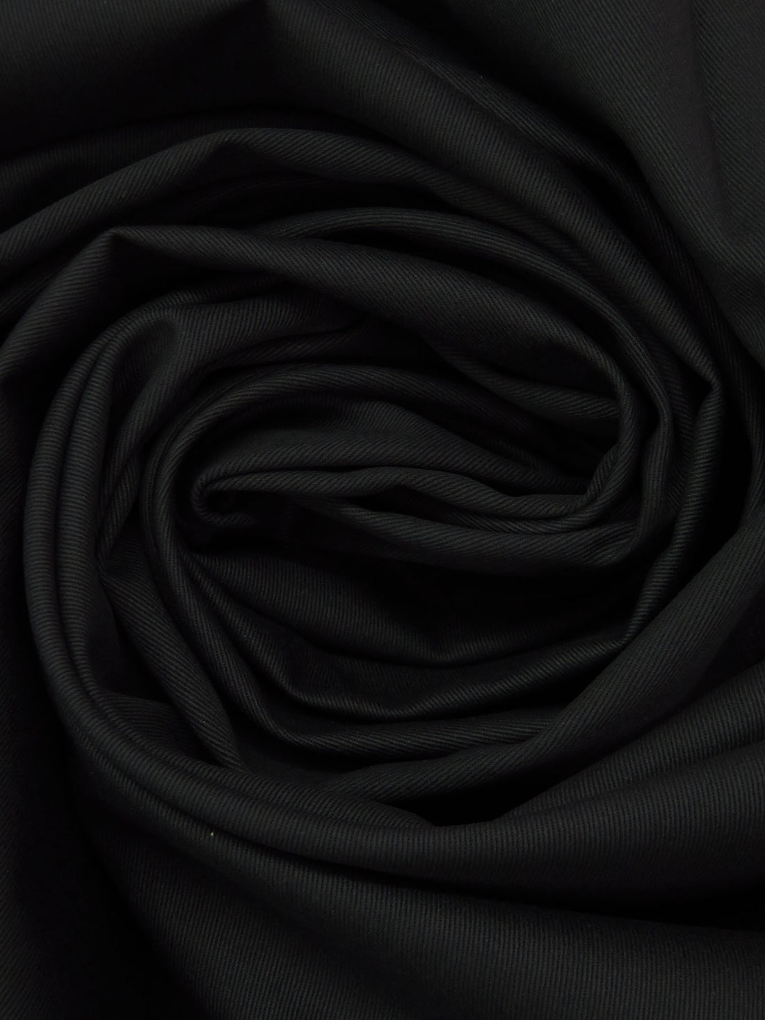 Black 100% Cotton Twill Bottom Weight Woven - NY Designer - 60W