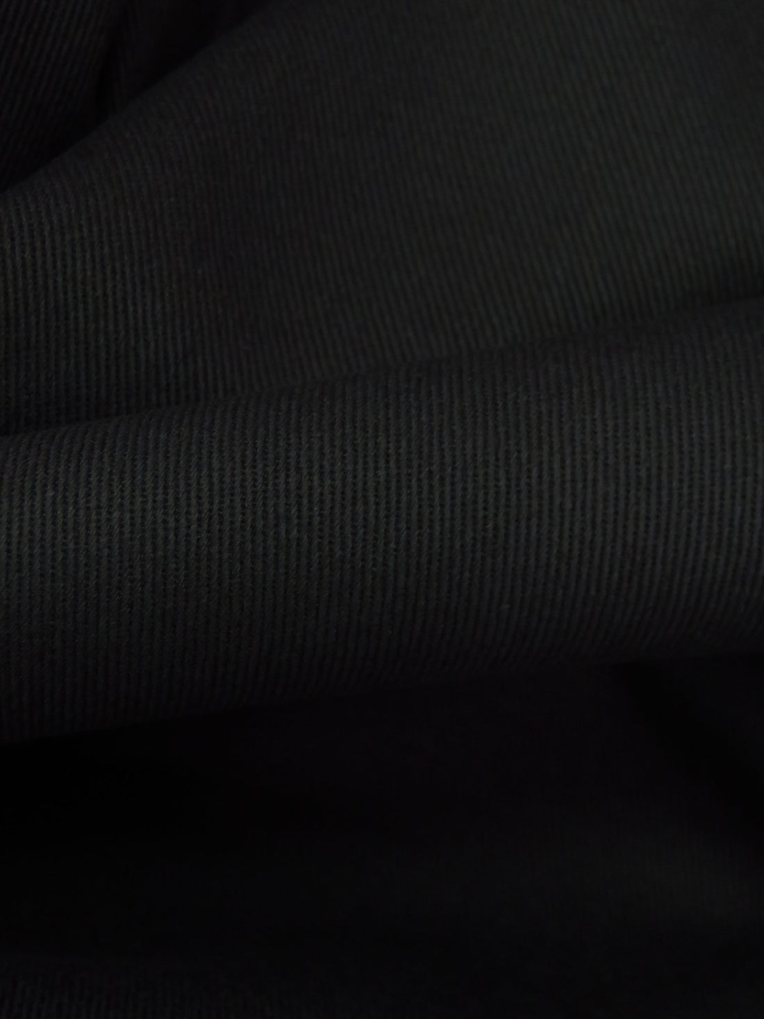Black 100% Cotton Twill Bottom Weight Woven - NY Designer - 60W
