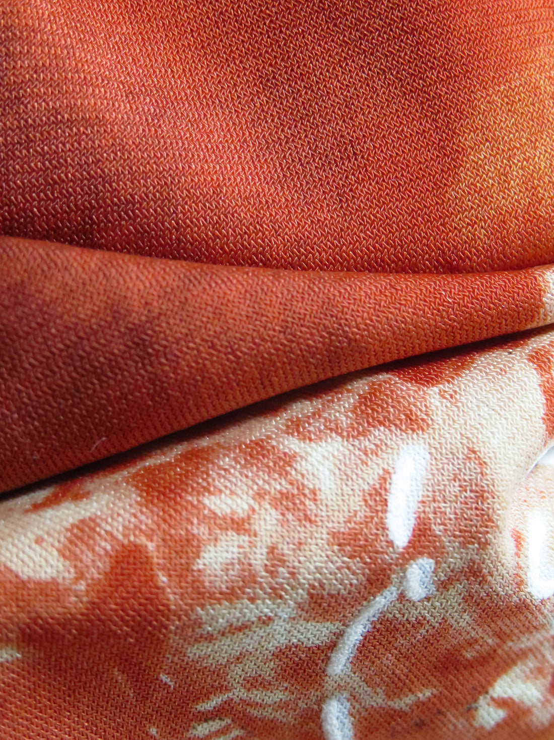 Vermilion/Dark Liver/White/Multi Polyester/Lycra Double Border Abstract Floral Puff Print ITY Knit 56W