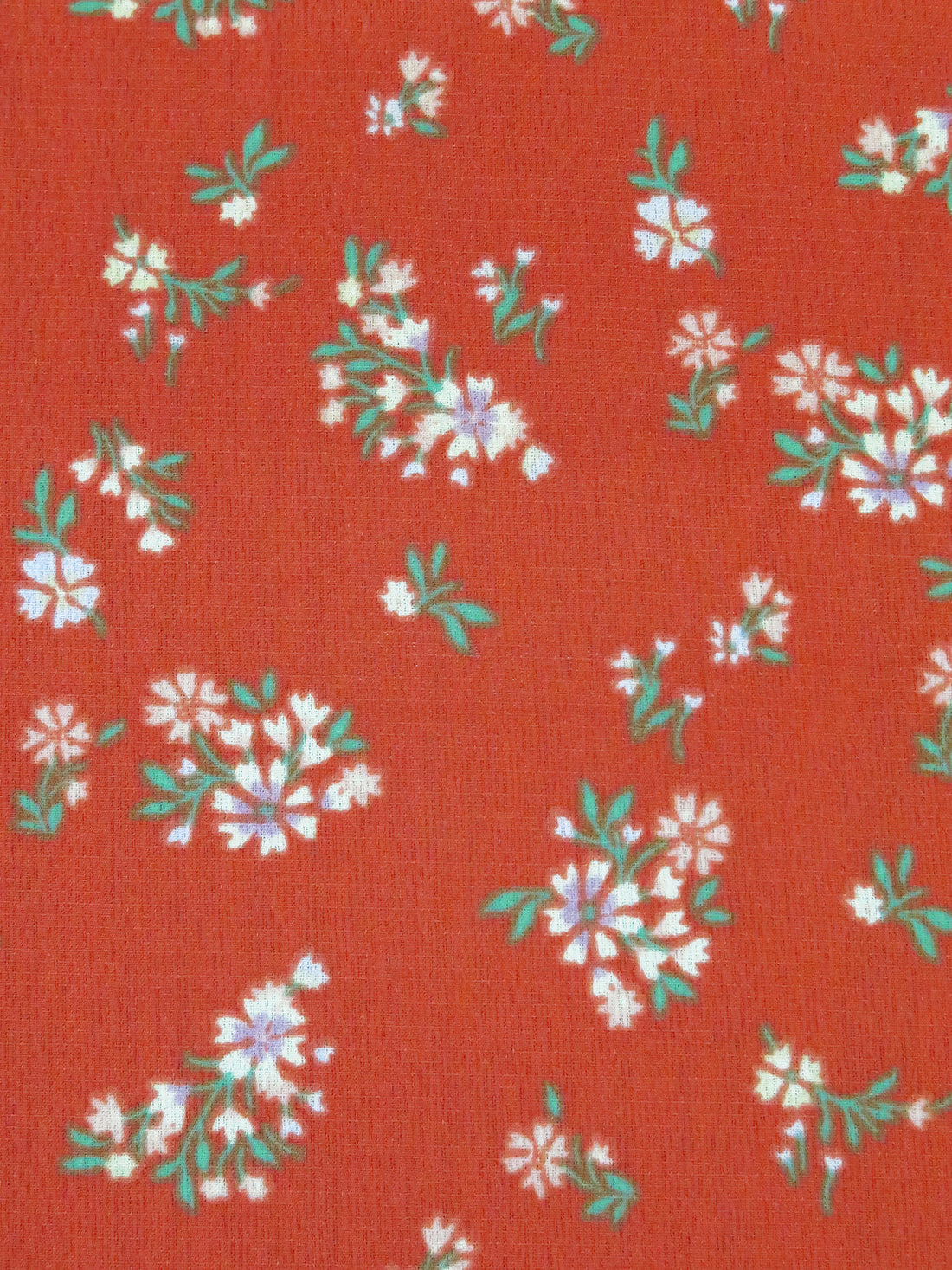 Muted Vermilion/Ballet Pink/Dark Mint/Multi 100% Polyester Floral Print Bubble Crepe 58W