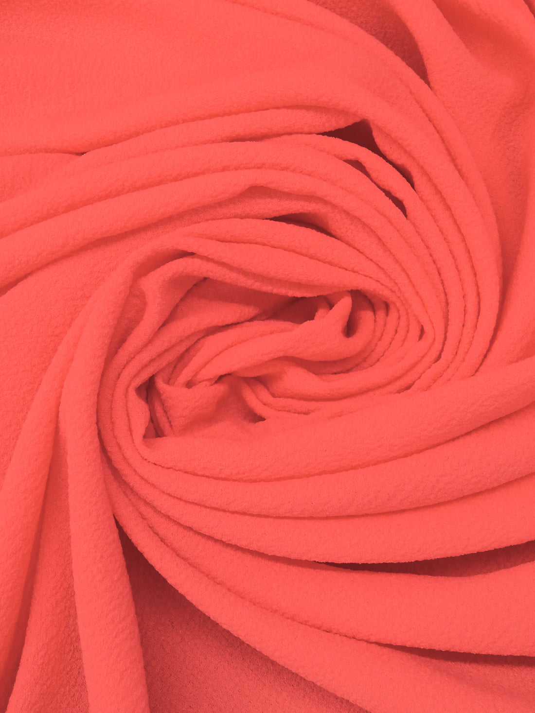 Neon Coral Polyester/Lycra Double Weave Crepe Suiting - Black Halo - 57W