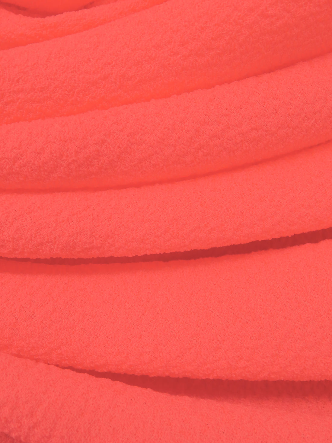 Neon Coral Polyester/Lycra Double Weave Crepe Suiting - Black Halo - 57W