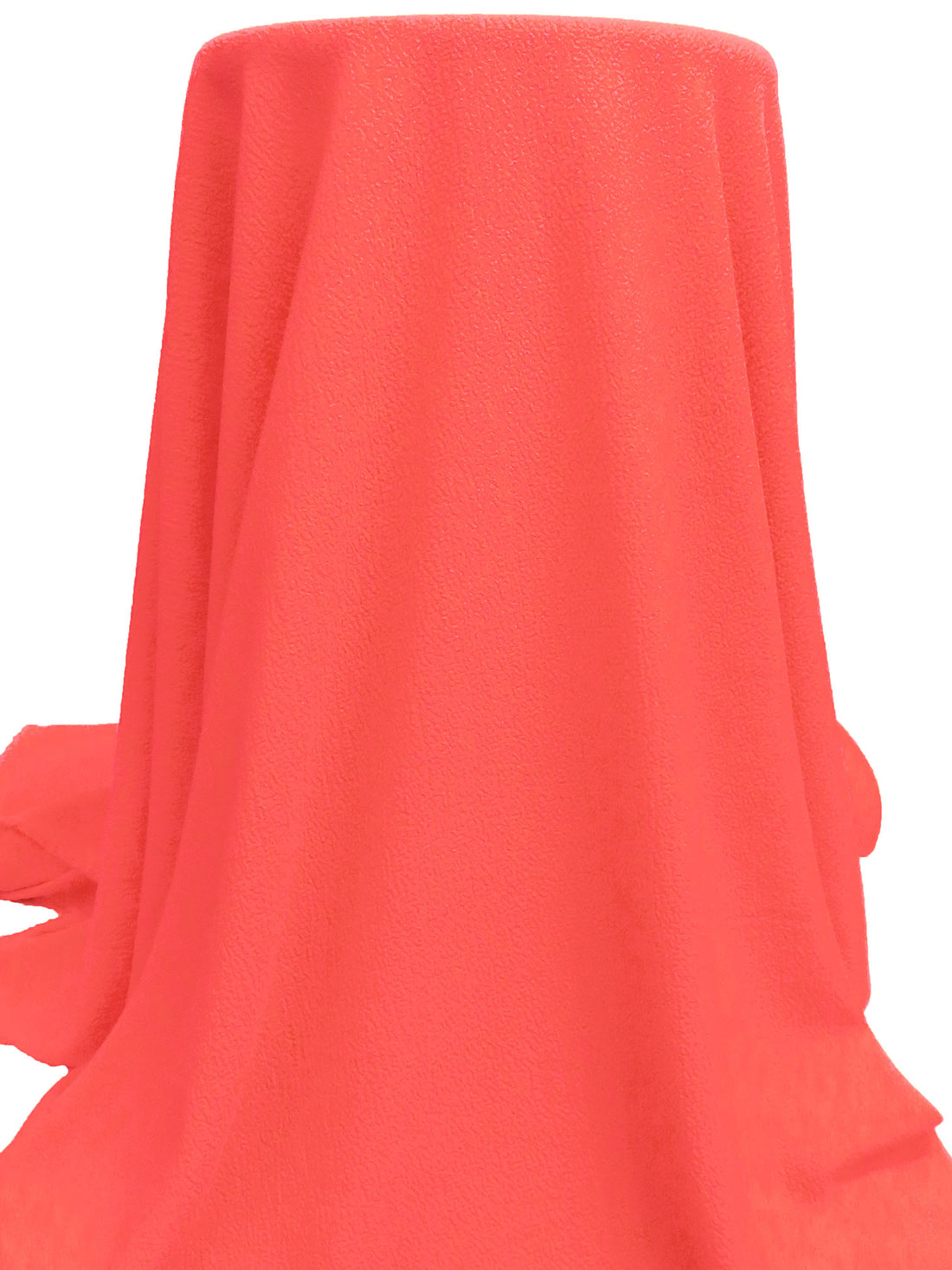 Neon Coral Polyester/Lycra Double Weave Crepe Suiting - Black Halo - 57W