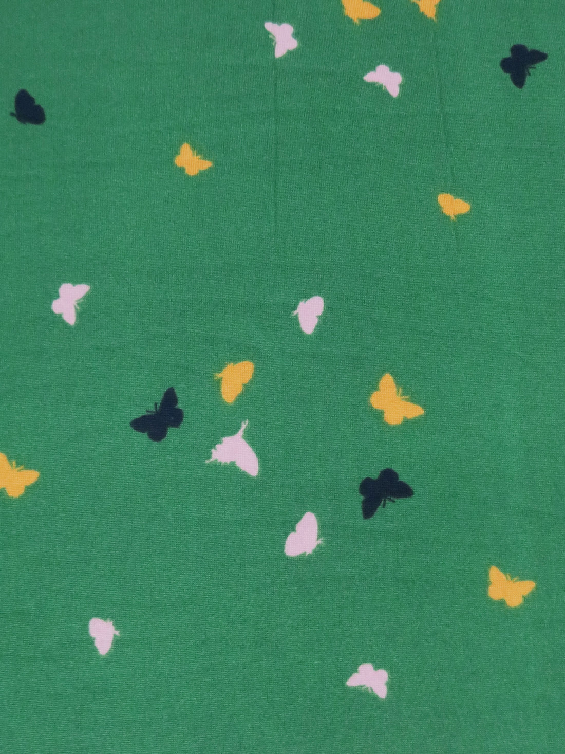 Irish Green/Taffy Pink/Goldenrod/Navy Polyester/Lycra Butterfly Print Double Brushed Knit 58W