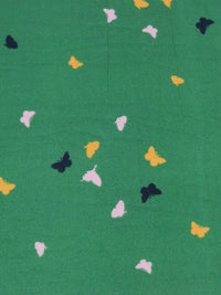 Irish Green/Taffy Pink/Goldenrod/Navy Polyester/Lycra Butterfly Print Double Brushed Knit 58W