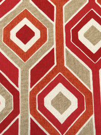 Auburn/Sand/Birch Brown/Multi 100% Polyester Geometric Print Outdoor Canvas 55W