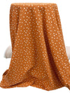 Canyon Orange/White Cotton/Lycra Irregular Dots Print Jersey Knit 60W