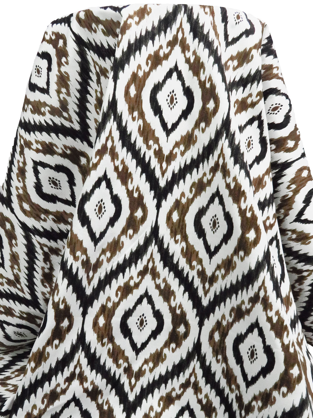 Back/White/Coyote Brown/Multi 100% Polyester Abstract Diamond Print Outdoor Canvas 55W