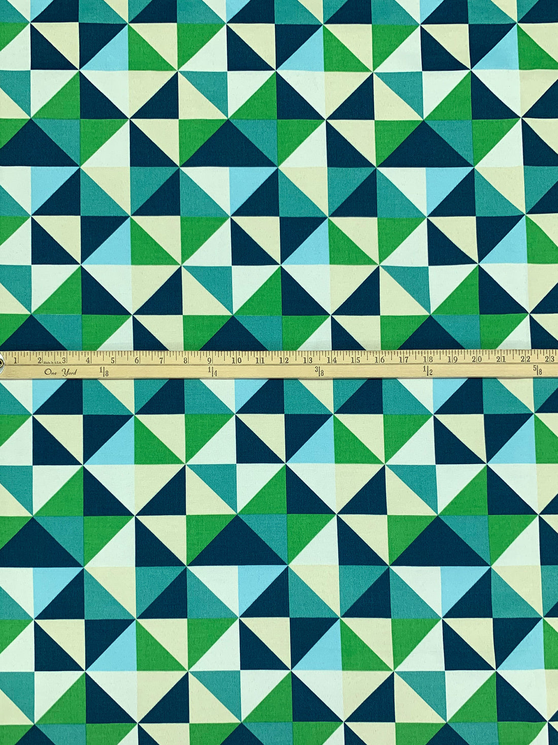 Dark Navy/Forest Green/Multi 100% Polyester Geometric Print Outdoor Canvas 55W
