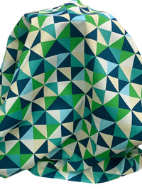 Dark Navy/Forest Green/Multi 100% Polyester Geometric Print Outdoor Canvas 55W