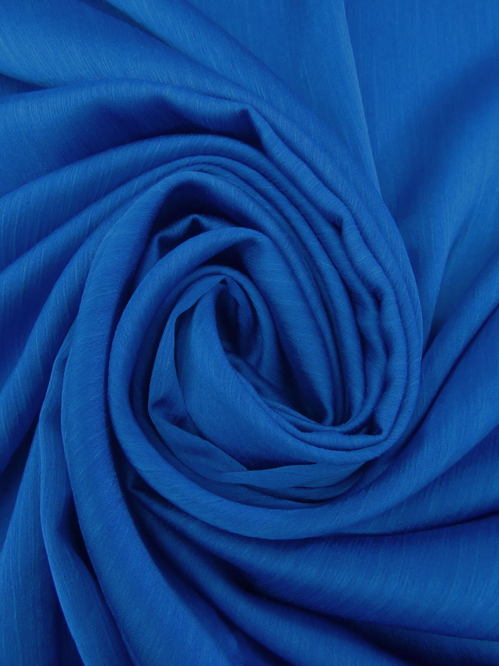 Cobalt Blue 100% Polyester Crinkle Satin-Faced Chiffon - NY