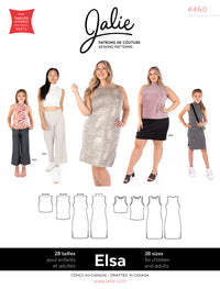 Jalie Patterns - Elsa Sleeveless Top & Dress #4460 - Women/Girls Sizes