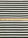 Dark Forest Green/White Rayon/Lycra Horizontal Stripe Jersey Knit 60W