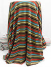 Seasoned Acorn Brown/Flax/Black/Multi Polyester/Lycra Horizontal Stripe Print Hacci Sweater Knit 58W