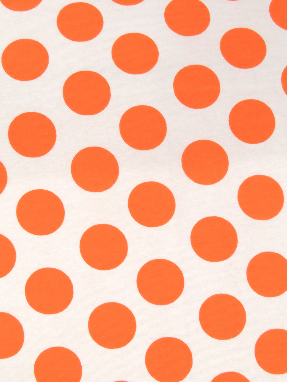 Highlighter Orange/White Cotton/Lycra Dot Print Jersey Knit 60W