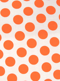 Highlighter Orange/White Cotton/Lycra Dot Print Jersey Knit 60W