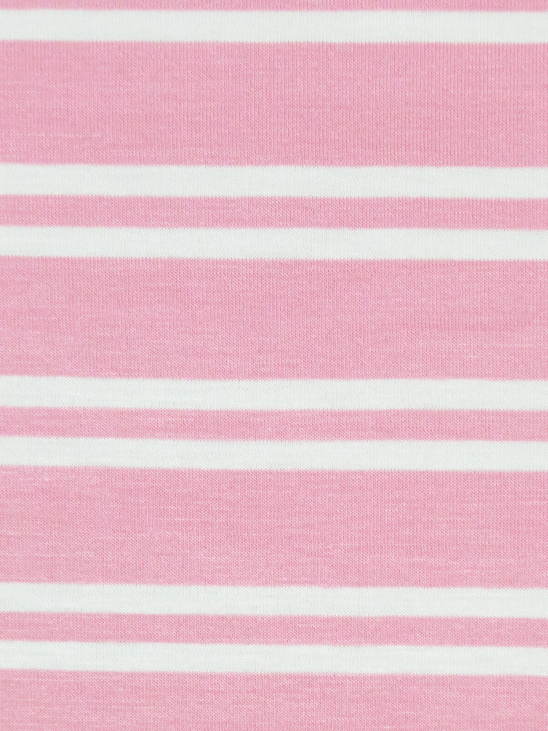 Geranium Pink/White Rayon/Lycra Horizontal Stripe Design Jersey Knit 56W