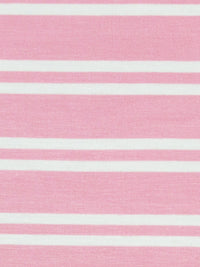 Geranium Pink/White Rayon/Lycra Horizontal Stripe Design Jersey Knit 56W