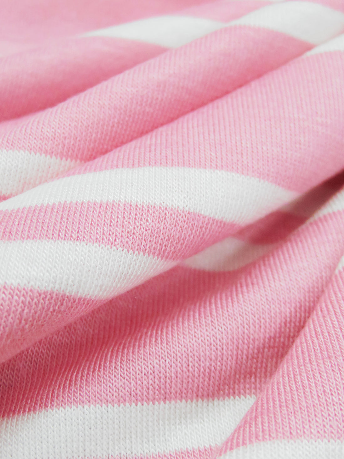 Geranium Pink/White Rayon/Lycra Horizontal Stripe Design Jersey Knit 56W