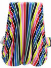 Lemon/Evergreen/Fire Engine/Multi Polyester/Lycra Vertical Stripe Print Double Brushed Knit 60W