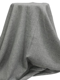 White/Black 100% Linen Micro Houndstooth Midweight Woven - European Mill - 59W