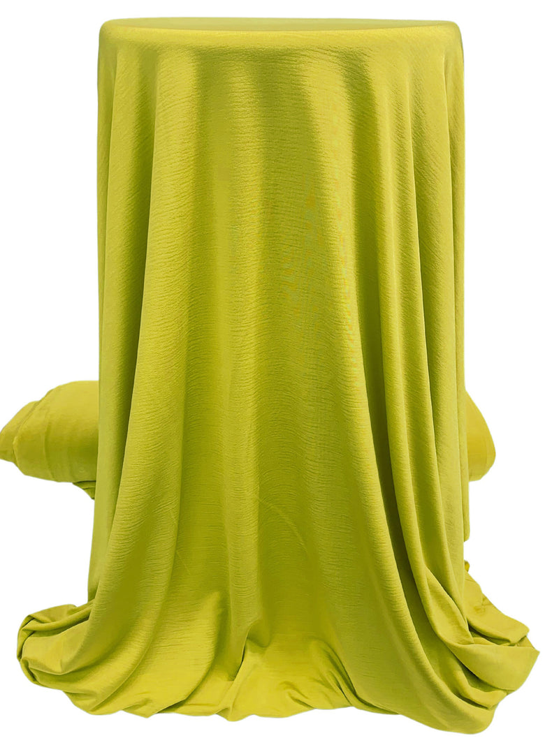 Citrus Green Polyester/Lycra Shiny 4-Way Stretch Knit - Imported From France - The SEI - 52W