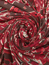 Dark Rose Ebony/Beige/Carnelian/Multi Polyester/Lycra Large Ornate Paisley Print ITY Knit 60W