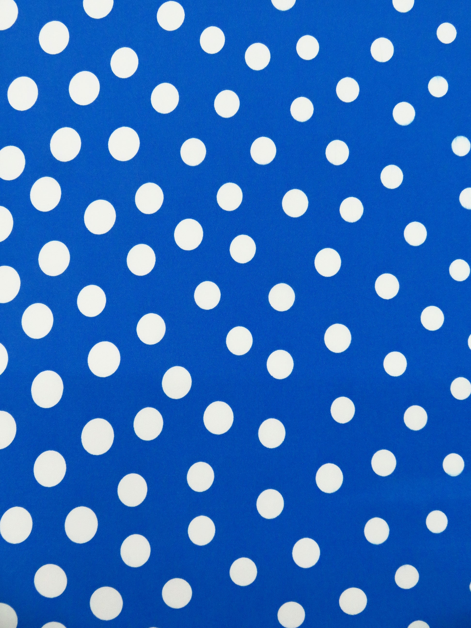 Sapphire Blue/White Polyester/Lycra Double Boarder Scattered
