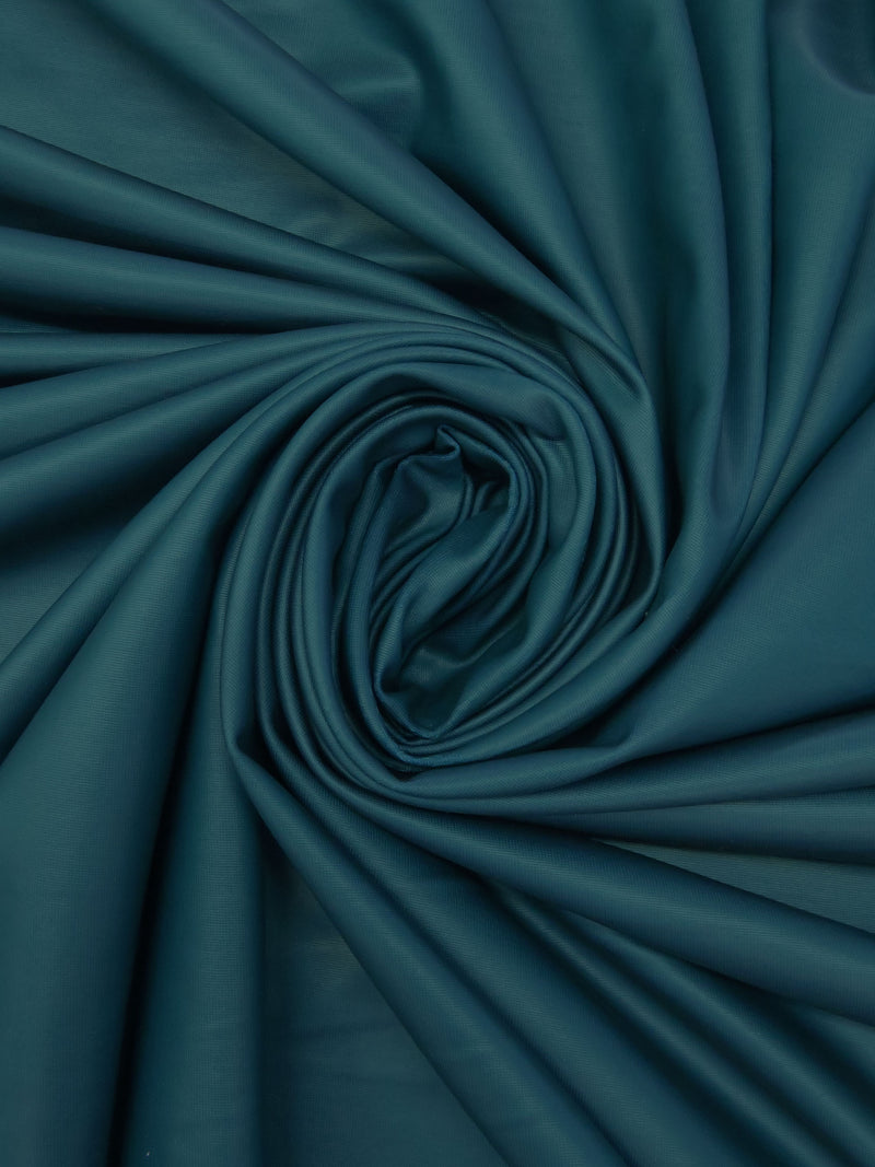 Tuscan Teal Polyester/Lycra Faux Leather-Look Knit - NY Designer - 54W