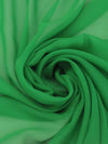 Clover Green 100% Silk Chiffon 45W